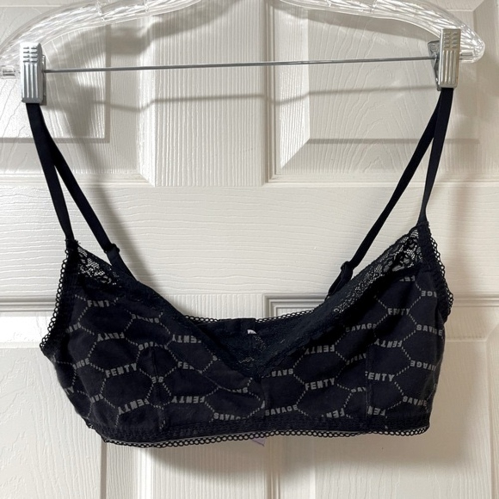 SAVAGE X FENTY Cotton Essentials Bralette Adjustable Straps Size Large - Picture 2 of 6